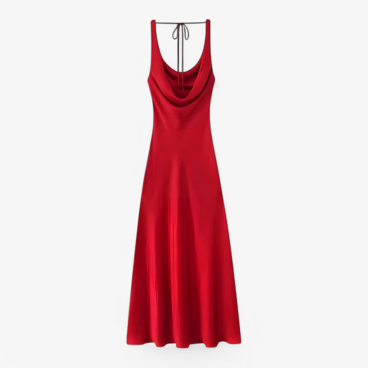 Asymmetric Maxi Dress in Lightweight Flowing Fabric