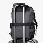 Water-Resistant PU Leather Laptop Backpack with USB Port