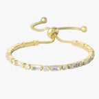 Geometric Rose Gold Bracelet with Zircon Detail