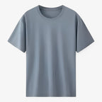 Klassisk T-shirt för herr med rund halsringning i mjuk pimabomull