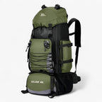 Mochila de nailon 90L resistente al agua para senderismo y viajes