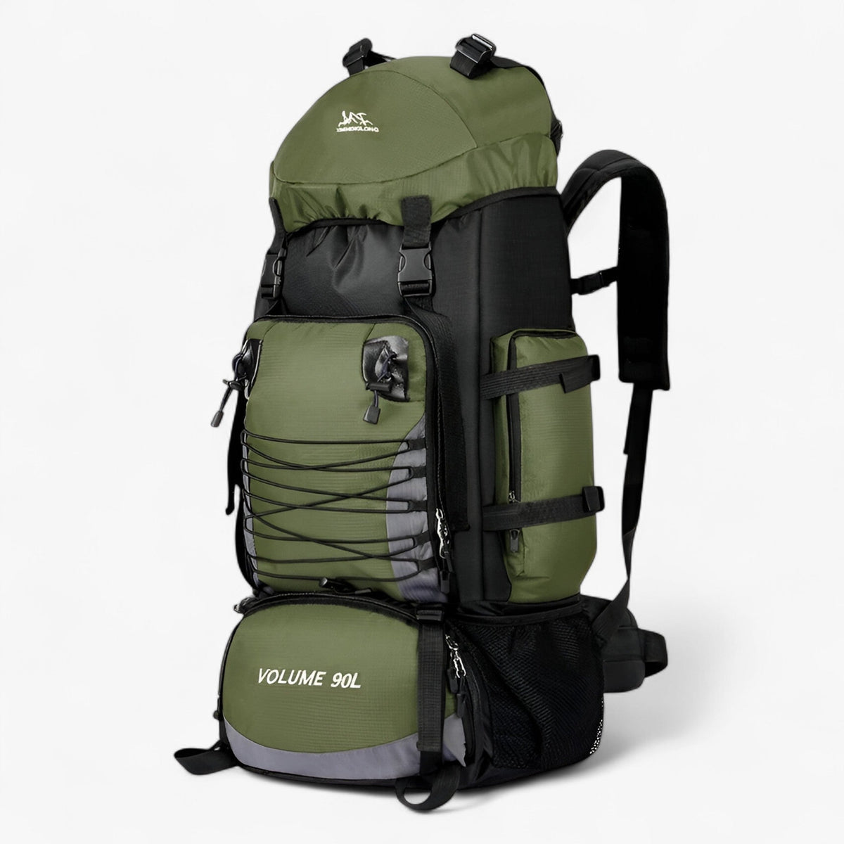 90L Water-Resistant Nylon Backpack for Hiking and Travel