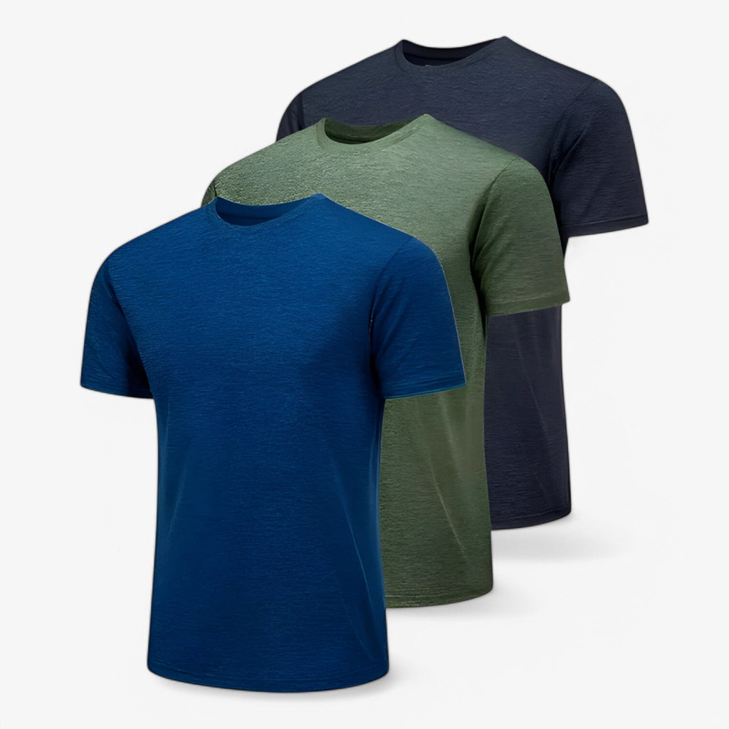 Three-Pack Crew Neck Cotton T-Shirts for Summer
