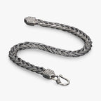 Handwoven Silver-Tone Bracelet for Men