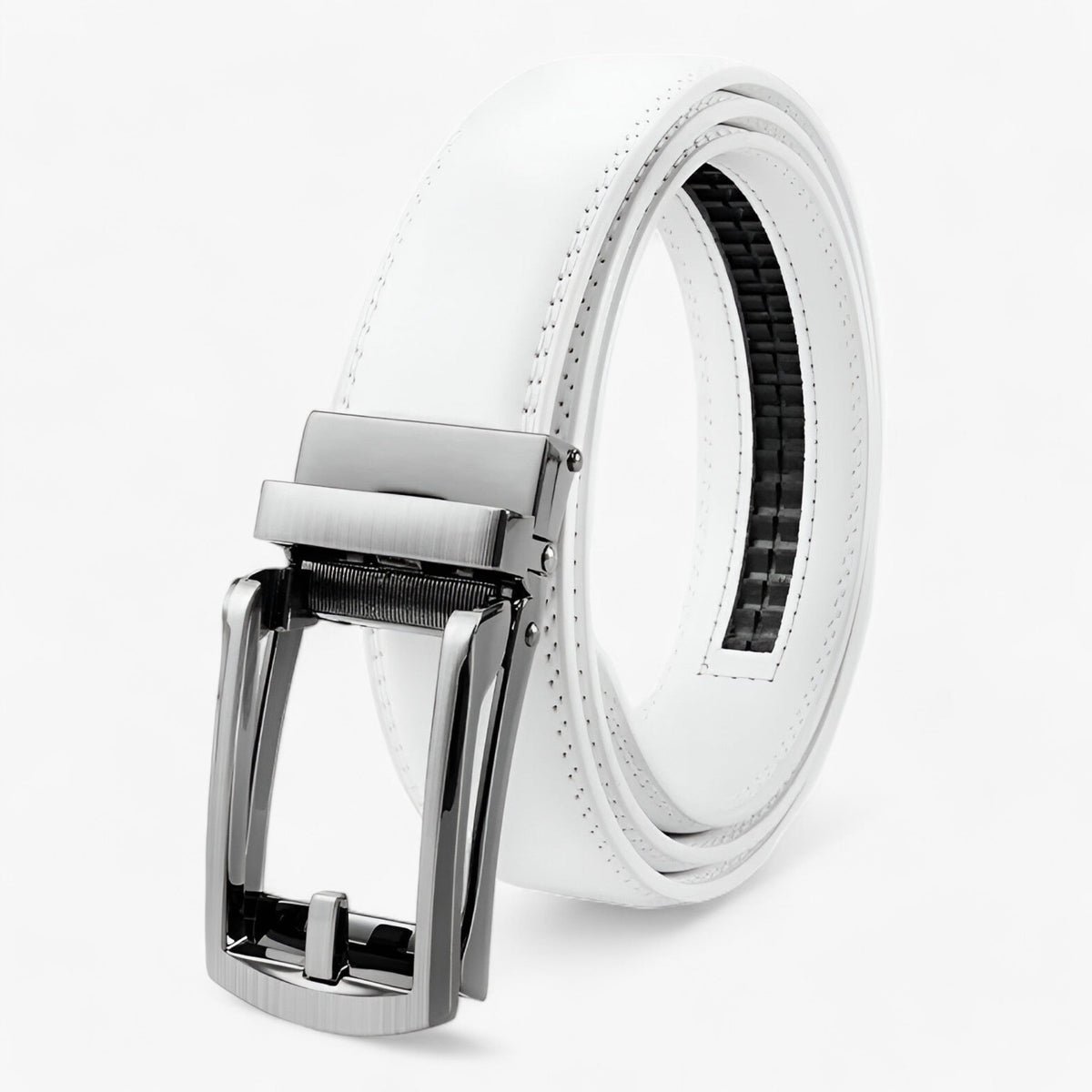 Faux Leather Belt with Alloy Buckle for Work or Weekend