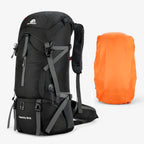 70L Nylon Hiking and Camping Backpack with Rain Cover