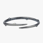 Rigid Silver-Tone Bracelet in Vintage Punk Style