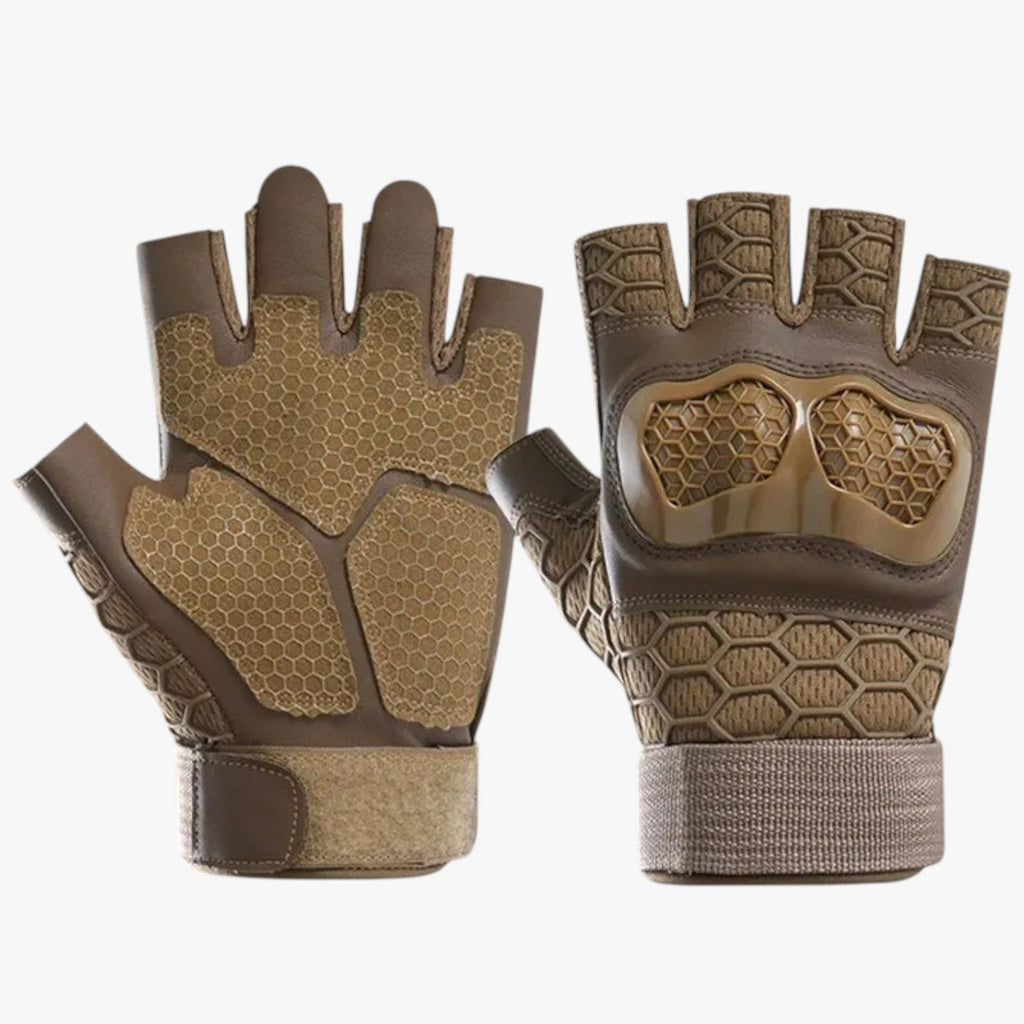 Tactical Half-Finger Gloves with Reinforced Knuckle Protection