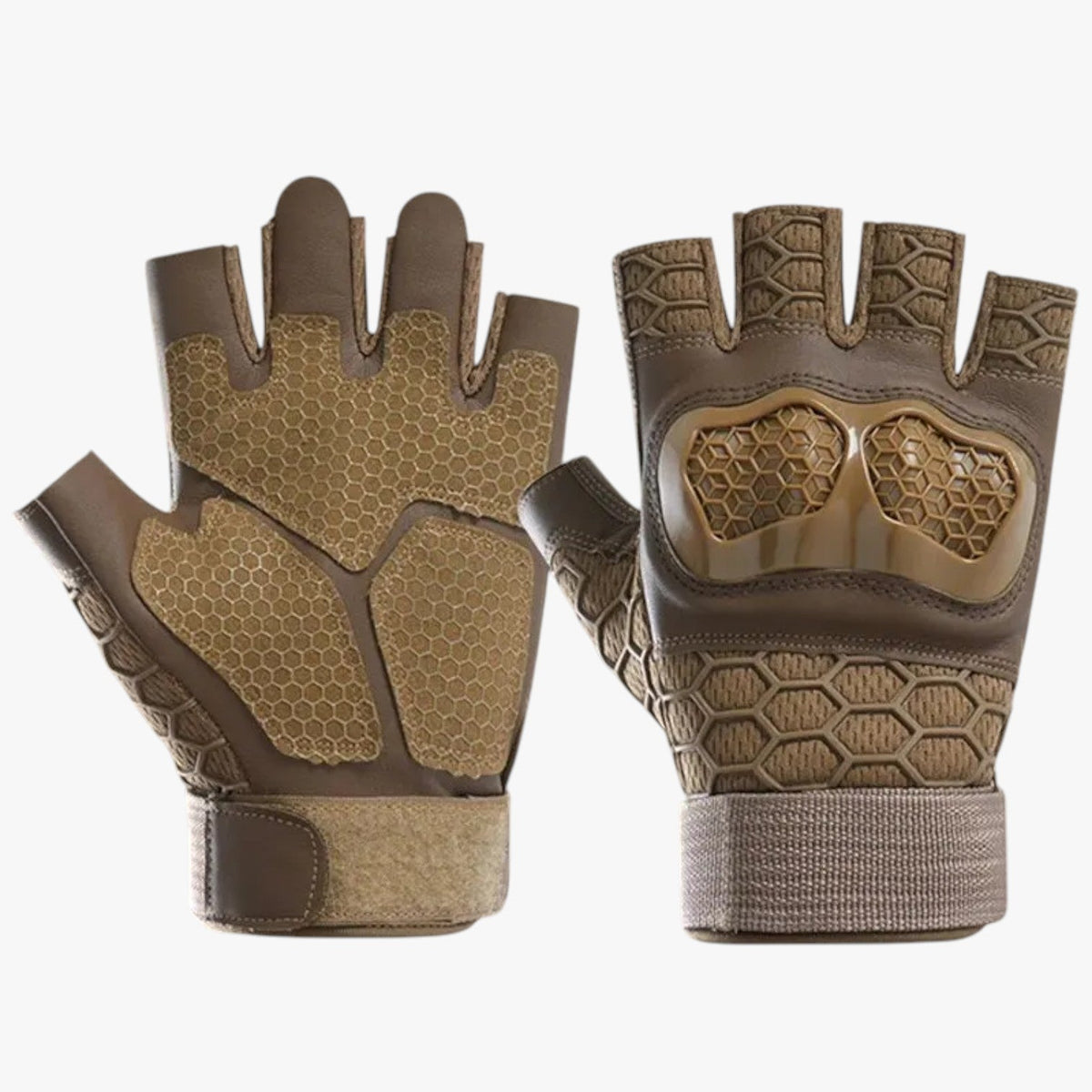 Tactical Half-Finger Gloves with Reinforced Knuckle Protection