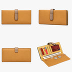 Cartera larga con múltiples compartimentos para tarjetas