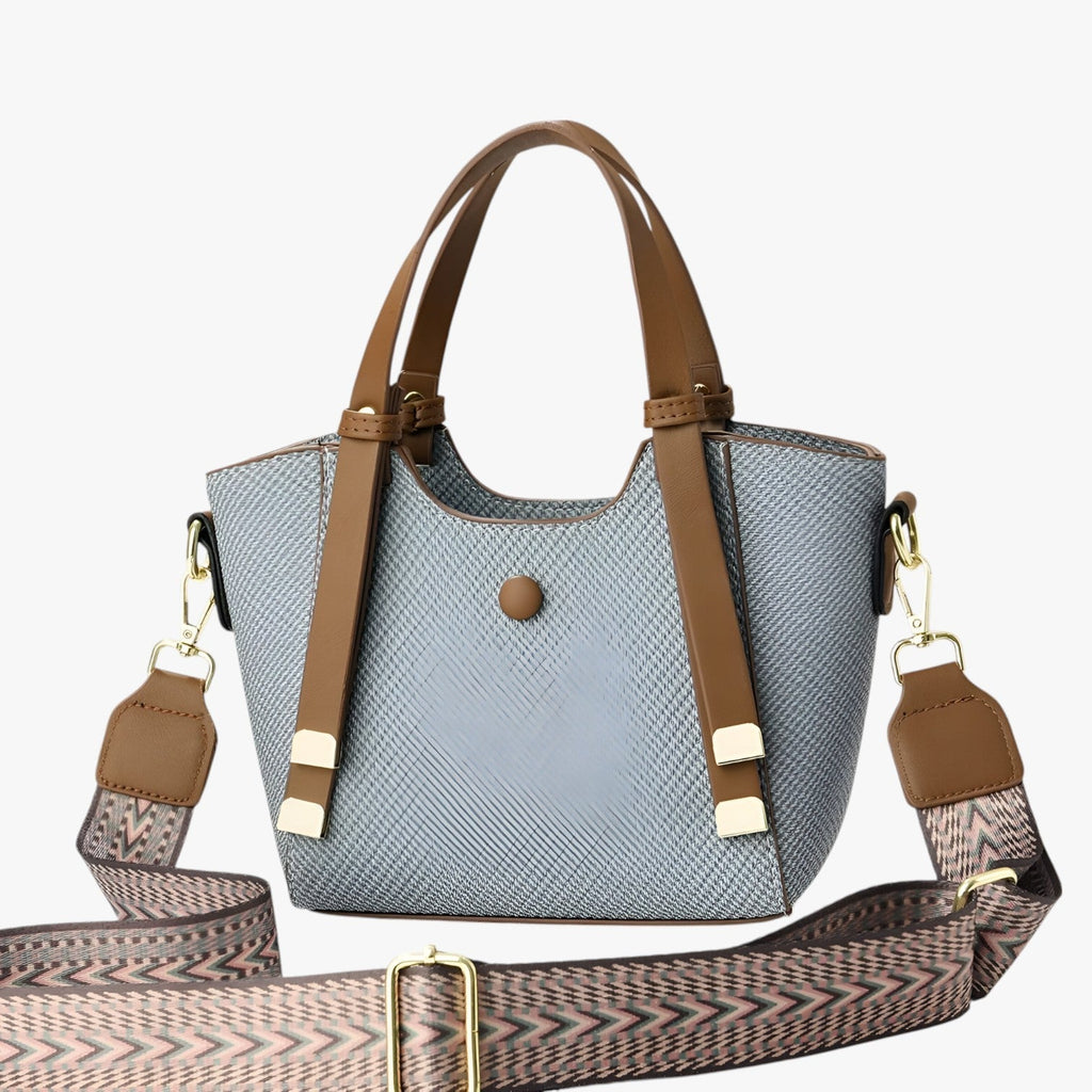 Eco-Leather Handbag with Reinforced Stitching and Compartments