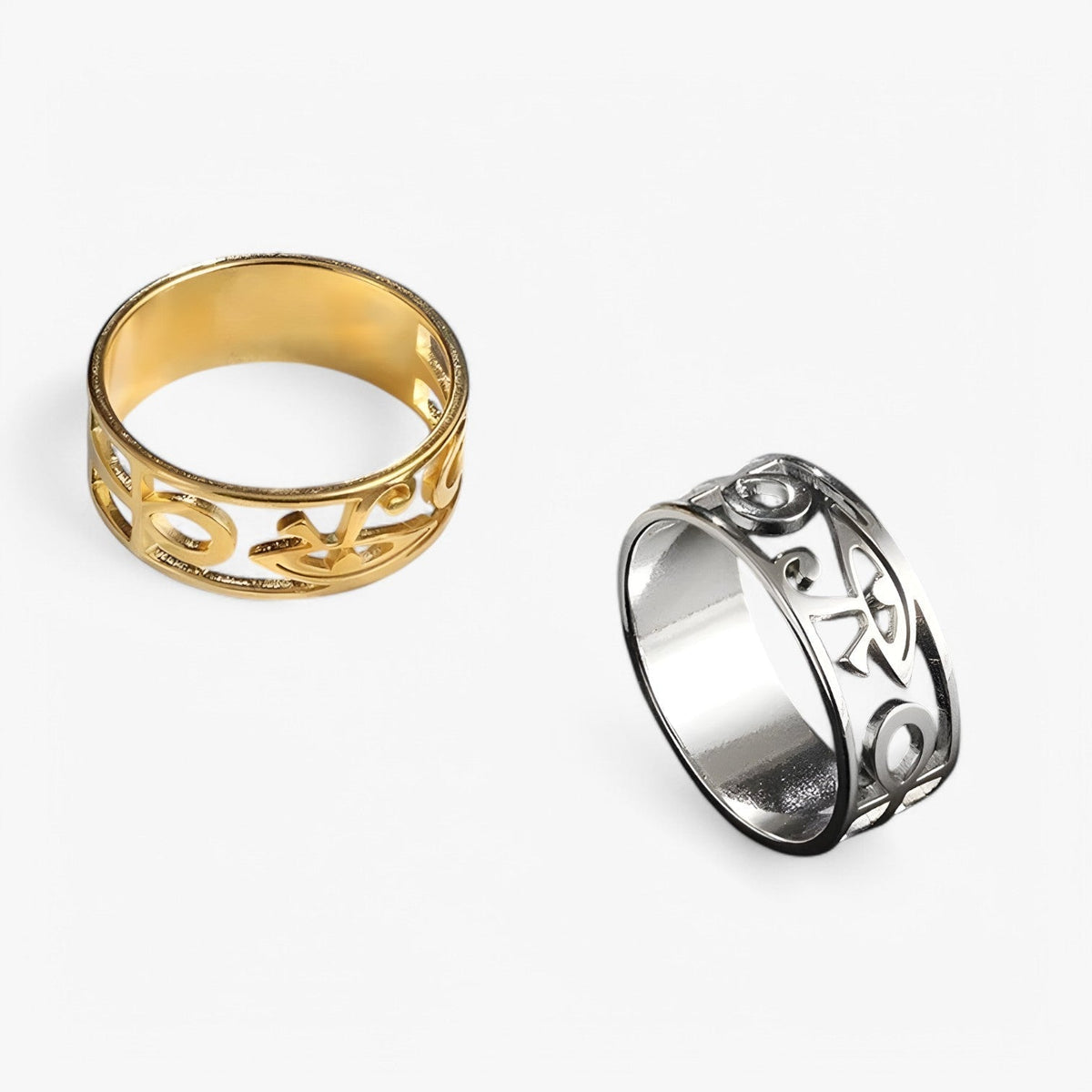 Stainless Steel Ankh Cross Ring, Egyptian-Inspired