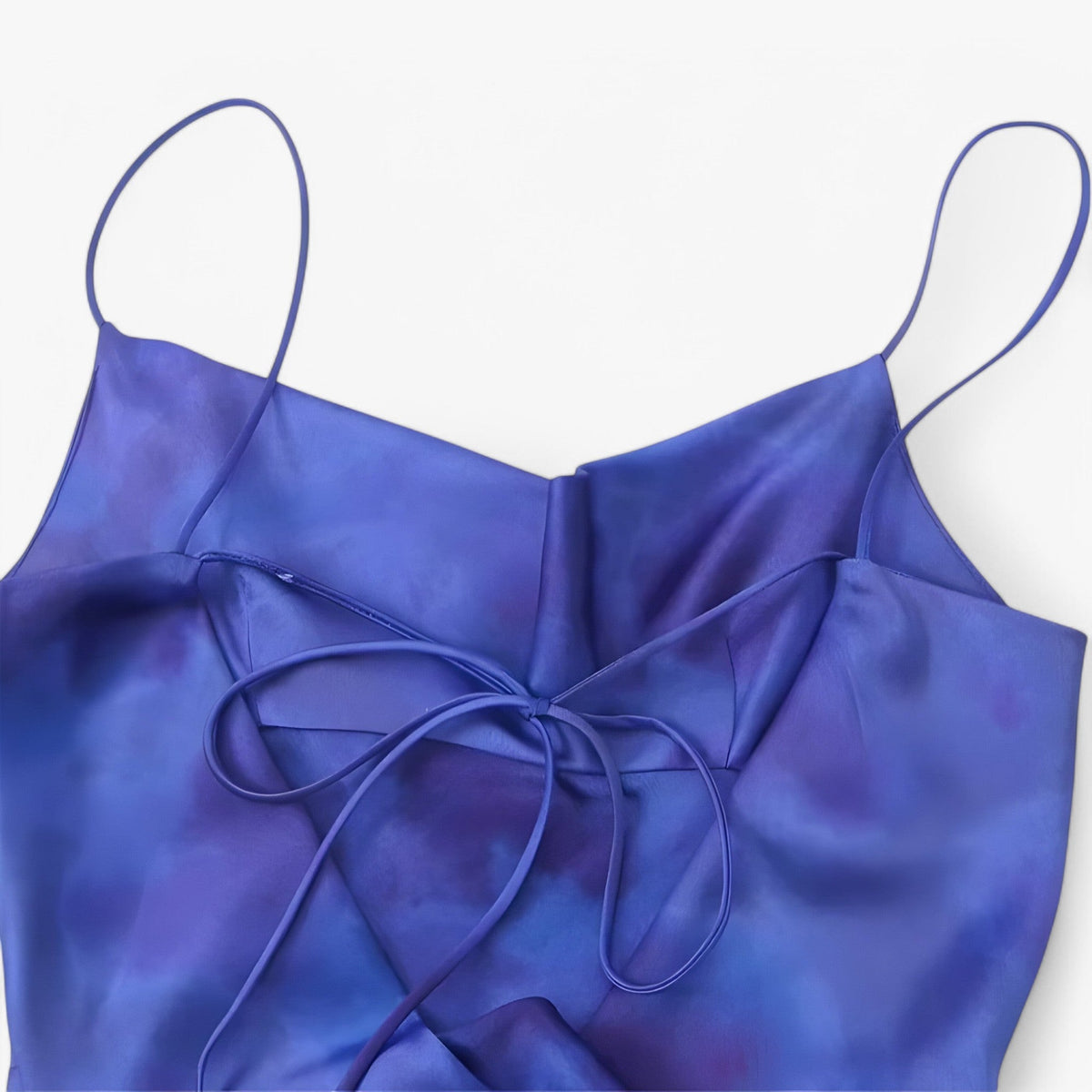 Printed Satin Dress with Silky Sheen for Summer Evenings