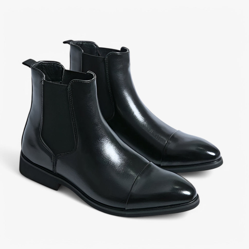 Chelsea Boots with Elastic Side Panels and Padded Insole