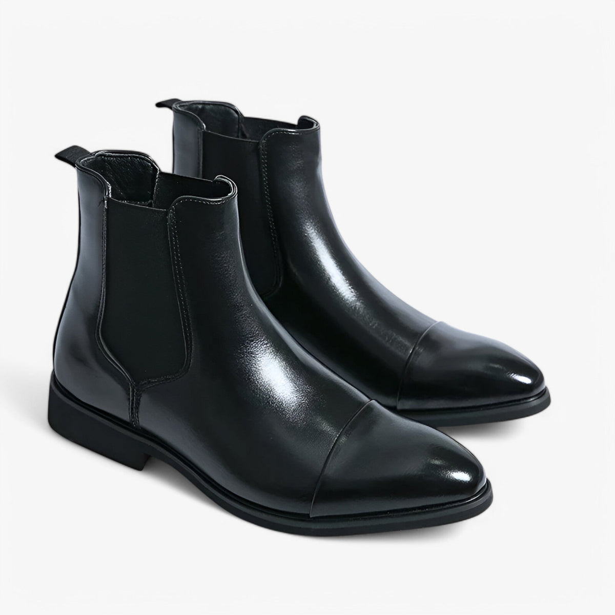 Chelsea Boots with Elastic Side Panels and Padded Insole