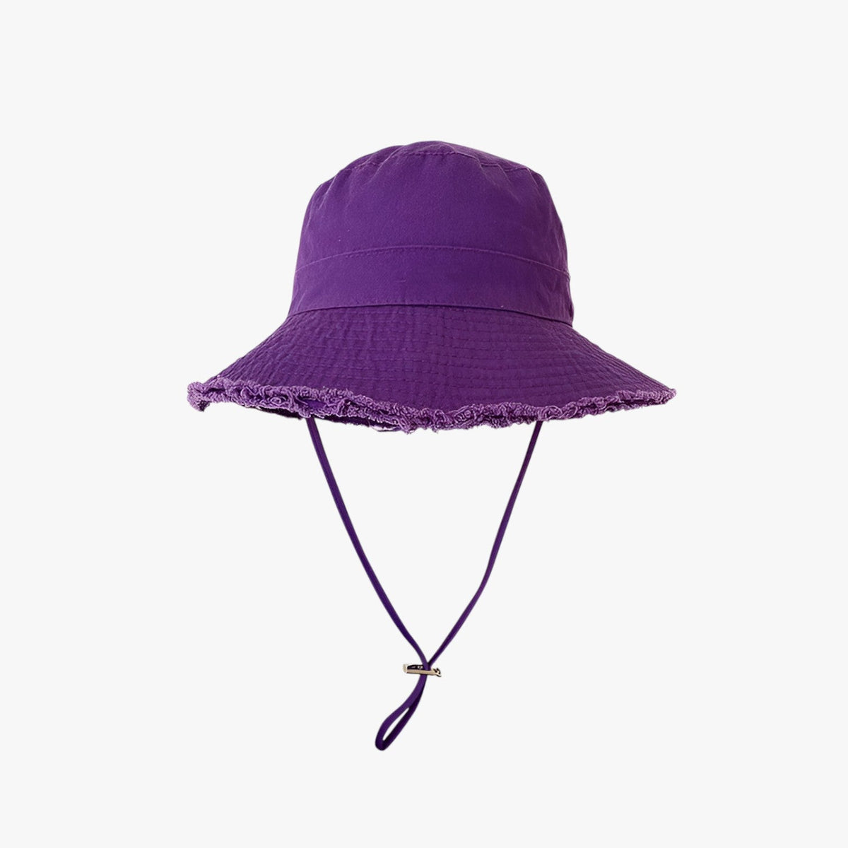 Adjustable denim bucket hat with drawstring fit