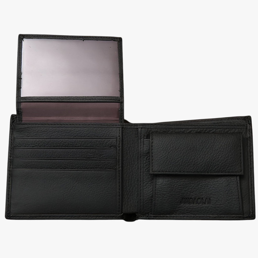 Cartera retro de piel sintética con compartimentos para tarjetas y monedas
