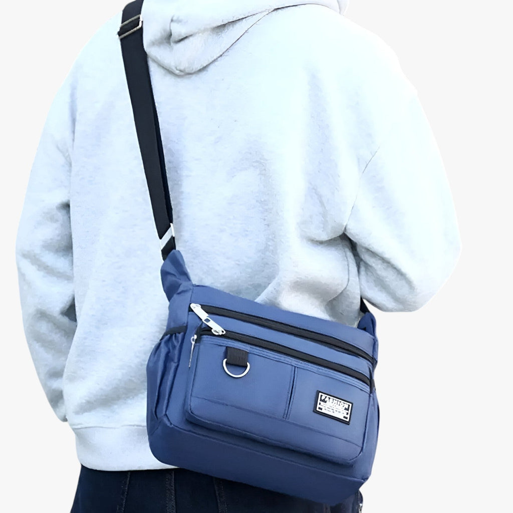 Structured Shoulder Work Bag with Laptop Compartment for Men