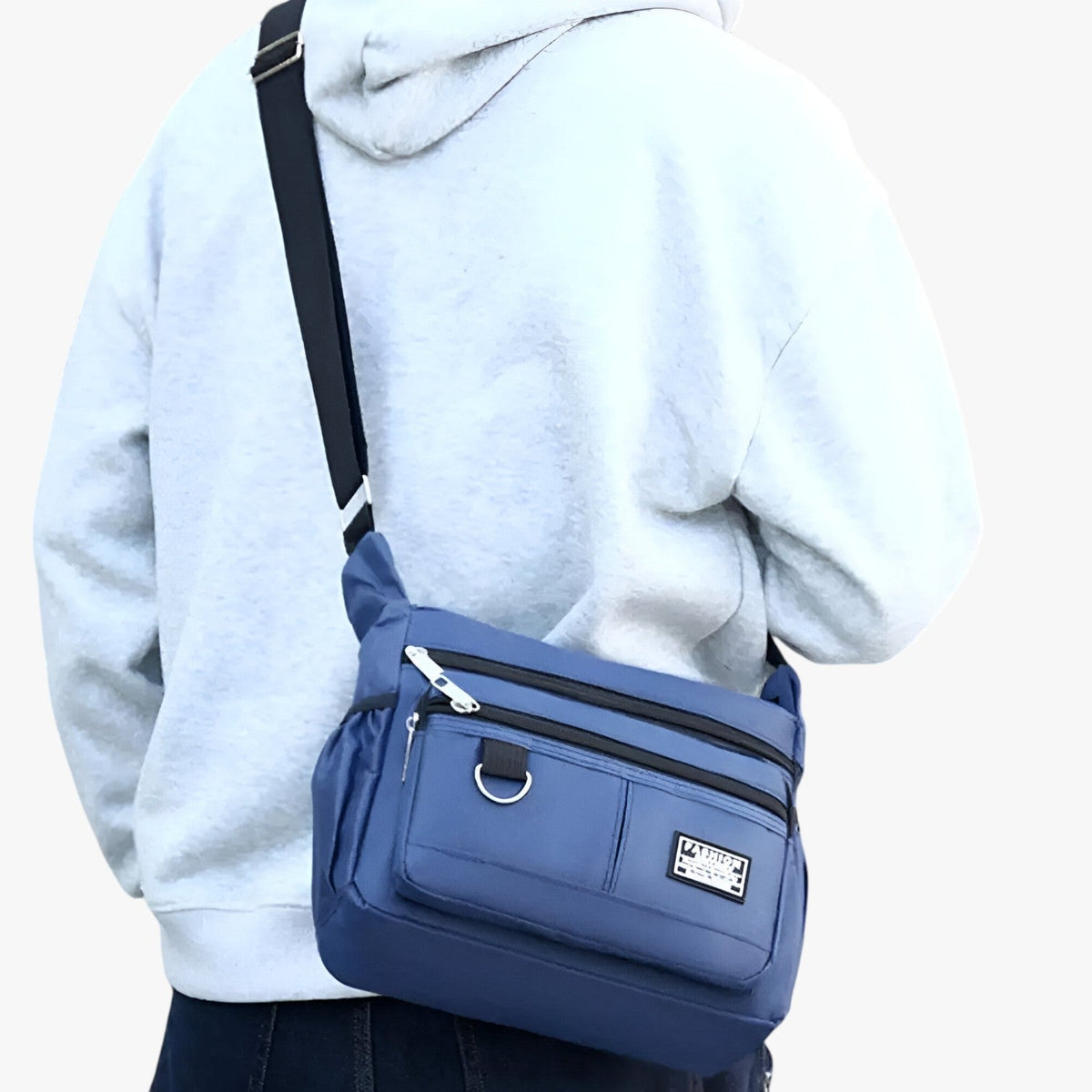 Structured Shoulder Work Bag with Laptop Compartment for Men