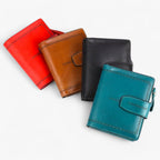RFID-Blocking Compact Faux Leather Wallet with ID Window