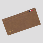 Slim Faux Leather Business Wallet with Card Compartments