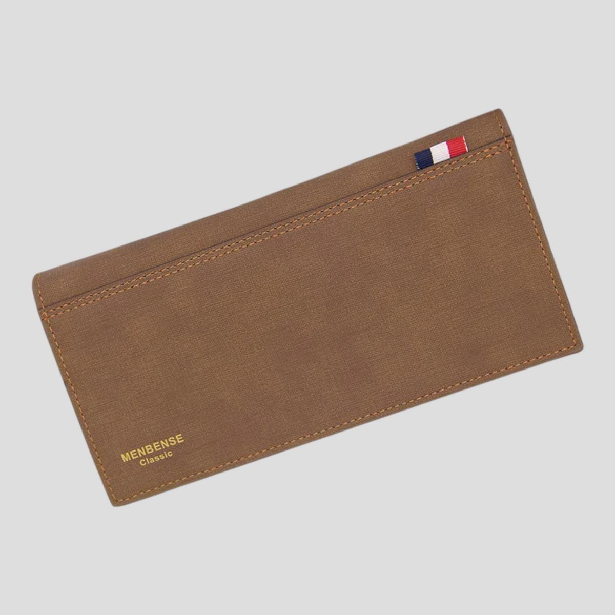 Slim Faux Leather Business Wallet with Card Compartments