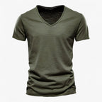 Camisa de verano de algodón ligero con mangas remangadas