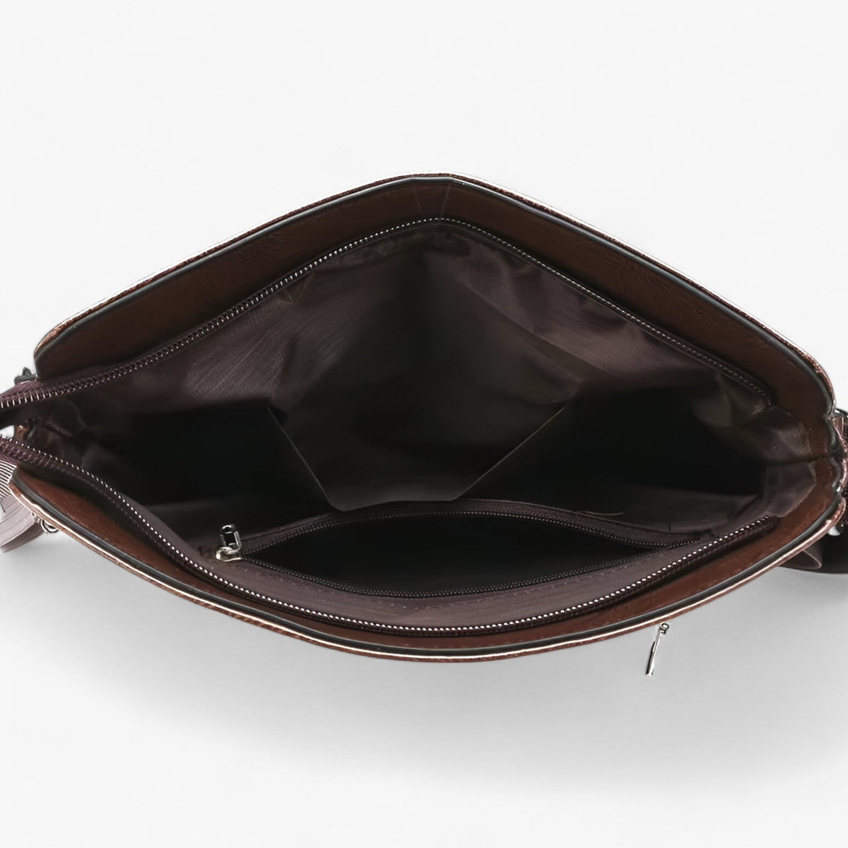 Bolso de hombro de piel sintética PU con varios bolsillos interiores