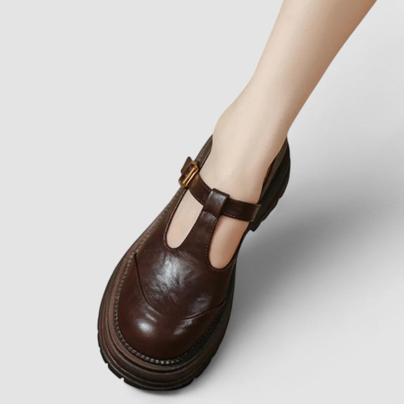 Mary Jane-skor i vintagestil med dämpad innersula