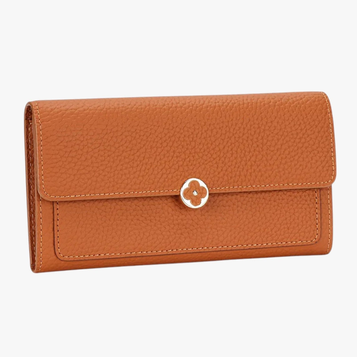 Structured Wallet with Long Clasp and Card Slots