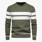 Slim-Fit Autumn Sweater with Subtle Floral Print