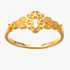 Anillo de candado en tono dorado resistente al agua