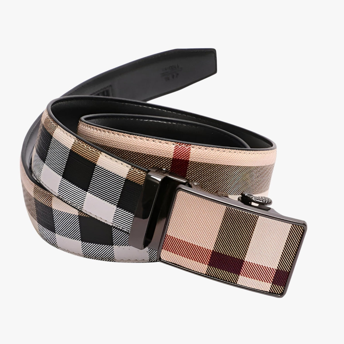 Wide Faux Leather Belt with Polished Statement Buckle