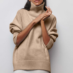 Jersey de cuello alto con tacto suave