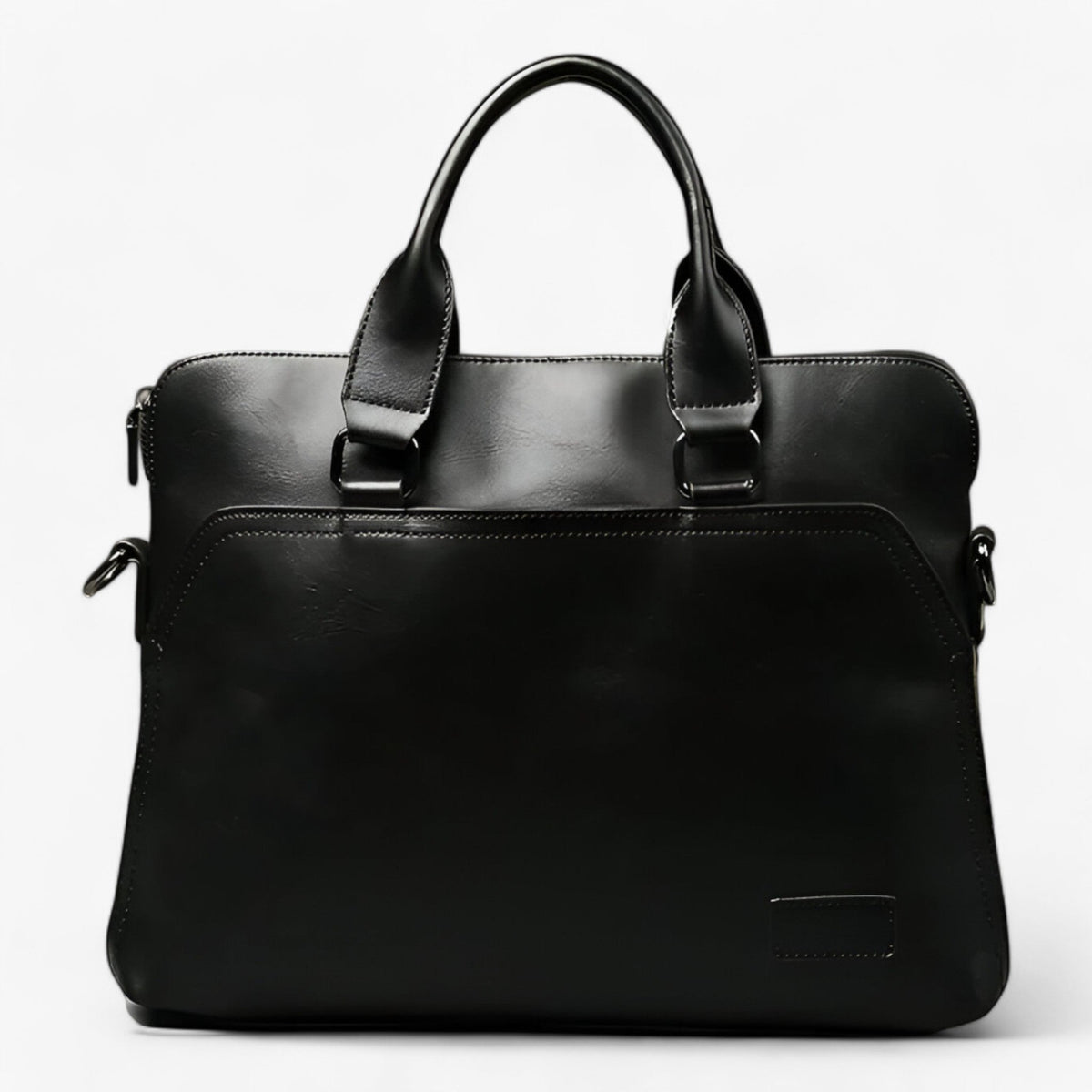 Faux Leather Handbag with a Padded 14-Inch Laptop Compartment