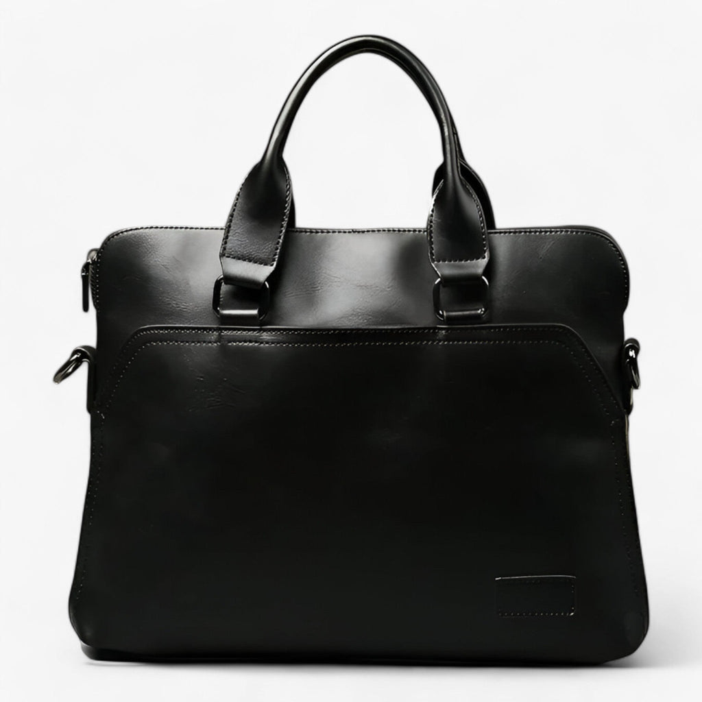 Faux Leather Handbag with a Padded 14-Inch Laptop Compartment