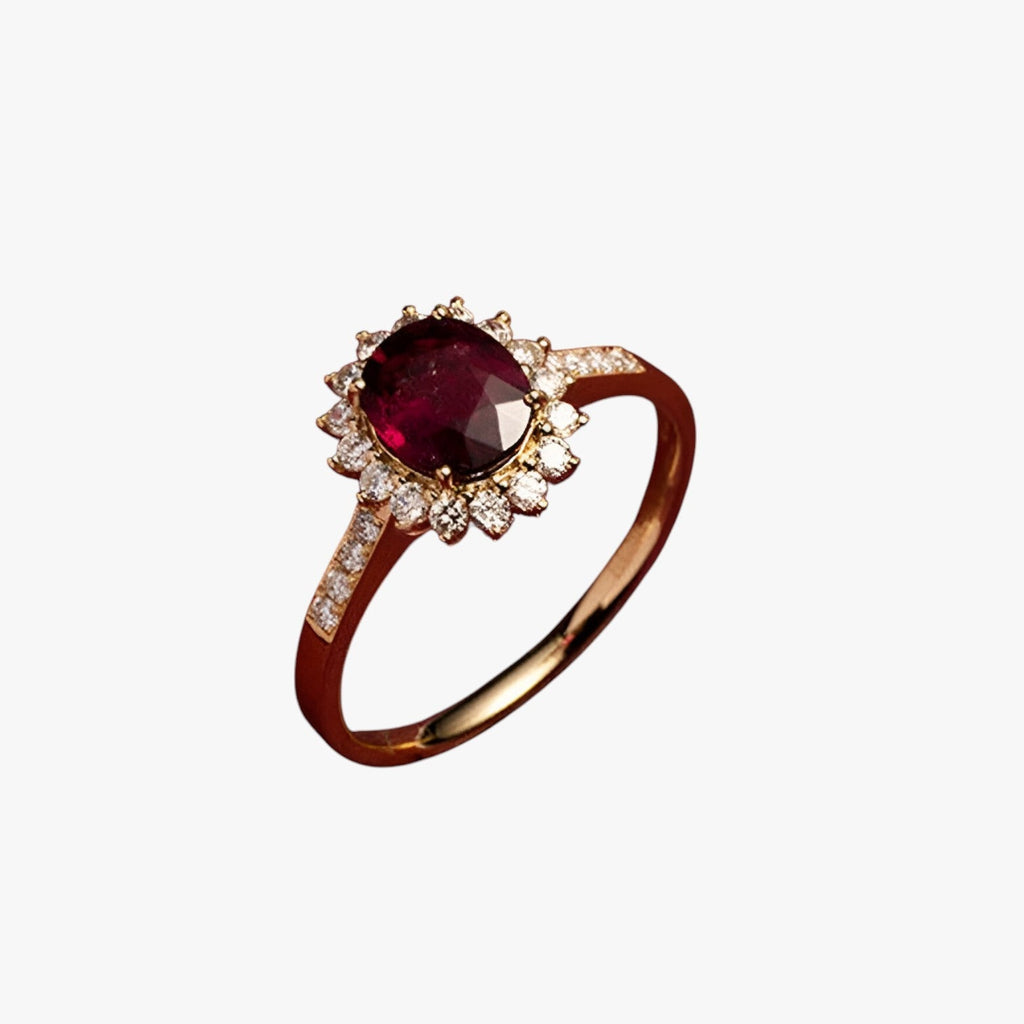 Vintage Gold-Tone Ring with a Sparkling Stone Detail