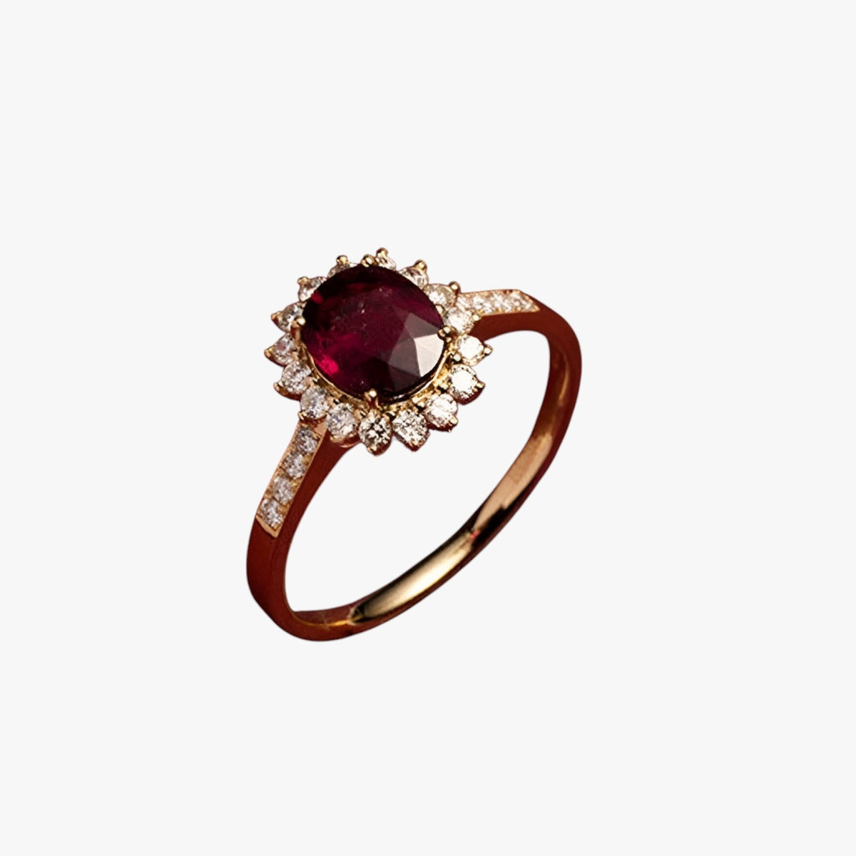 Vintage Gold-Tone Ring with a Sparkling Stone Detail