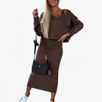 Fitted Two-Piece Set with Short Layered Top