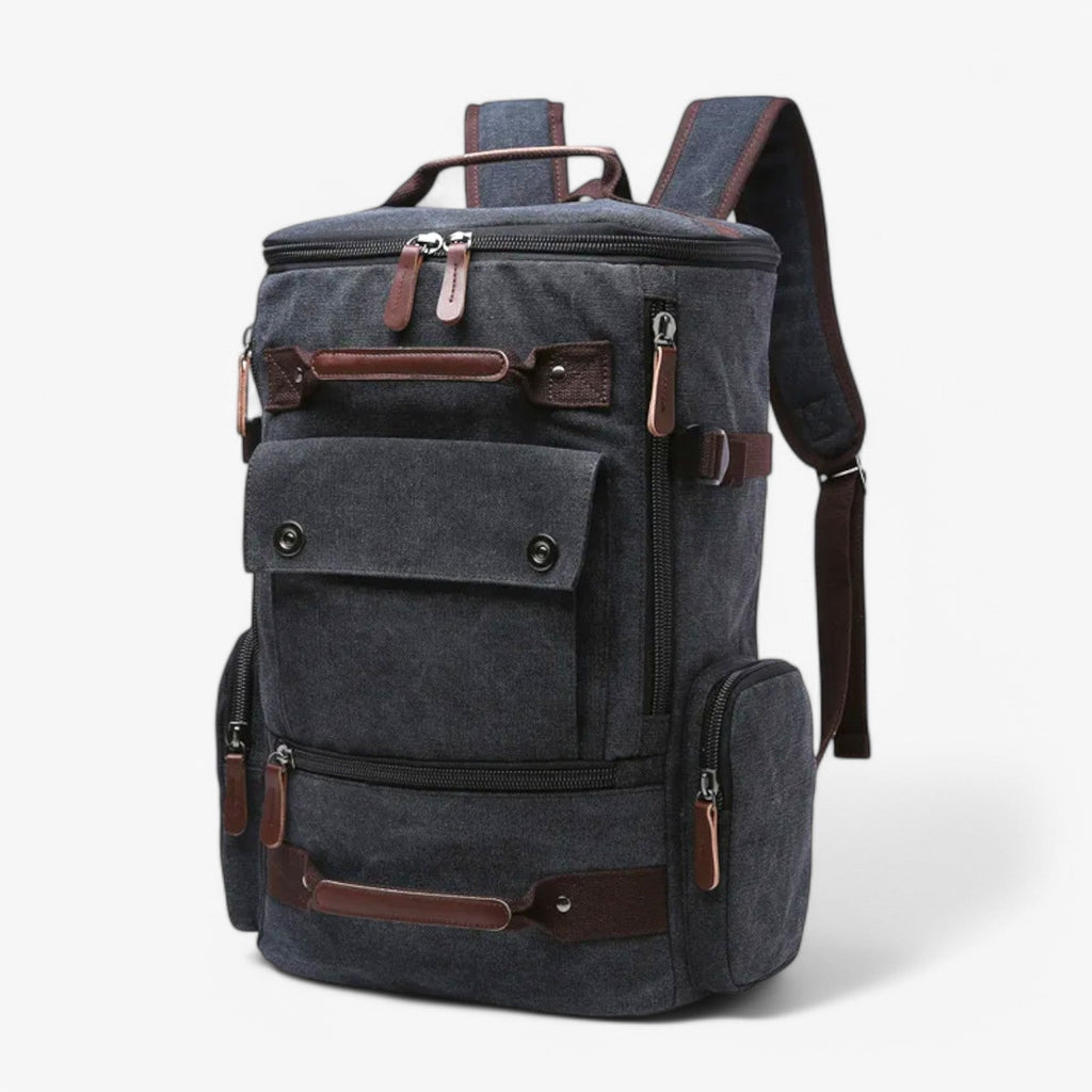 Vintage Canvas Backpack with Laptop Compartment