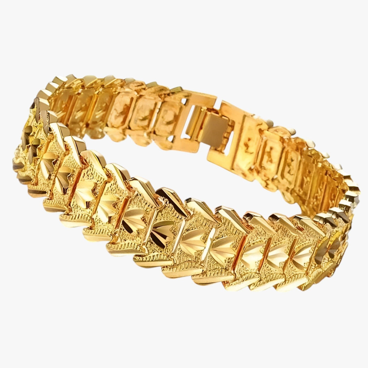 Stainless Steel Bracelet with a Gold-Tone Finish