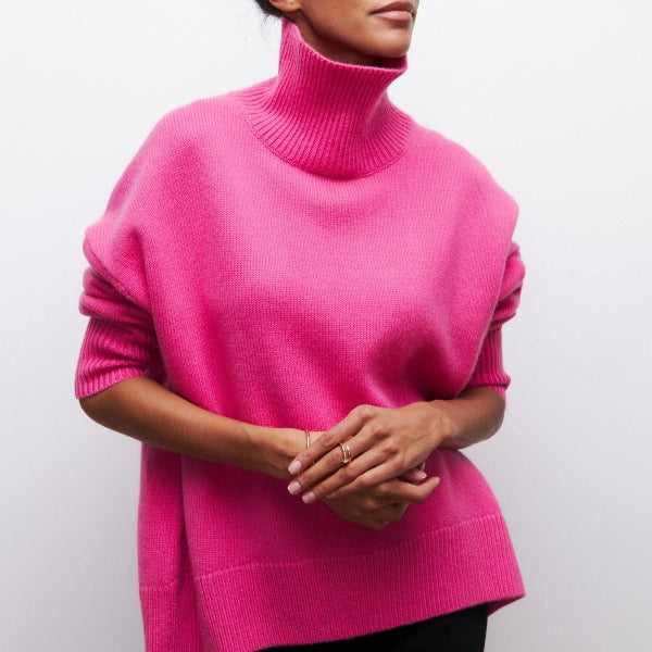 High-Neck Jumper with Soft Handle