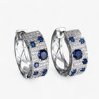 Pendientes de aro con circonitas en tono dorado para bodas y noches especiales