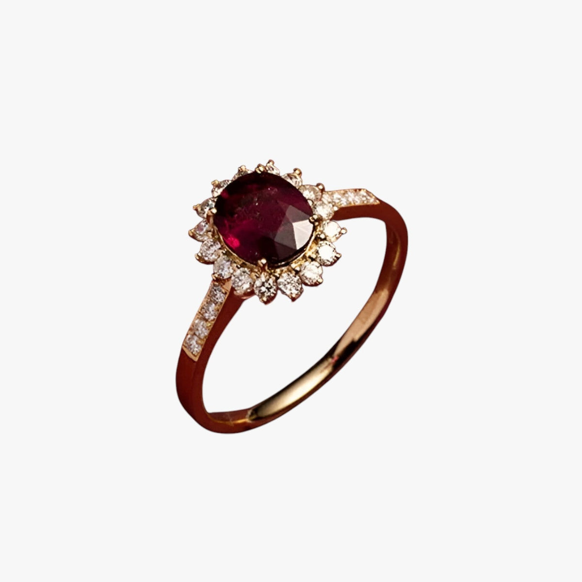 Vintage Gold-Tone Ring with a Sparkling Stone Detail