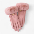 Guantes compatibles con pantalla táctil y acabado en velour