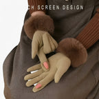 Guantes compatibles con pantalla táctil y acabado en velour
