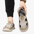 Mesh-sandaler som andas, för herr, med halkfri sula