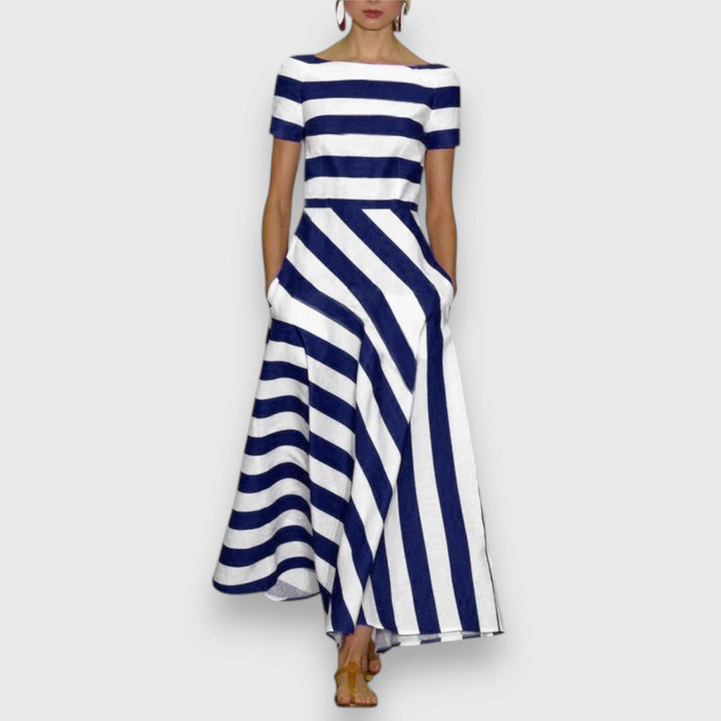 Elegant Cut Dress with Defined Waistline