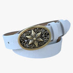 Women's Faux Leather Belt with Adjustable Waist Fit