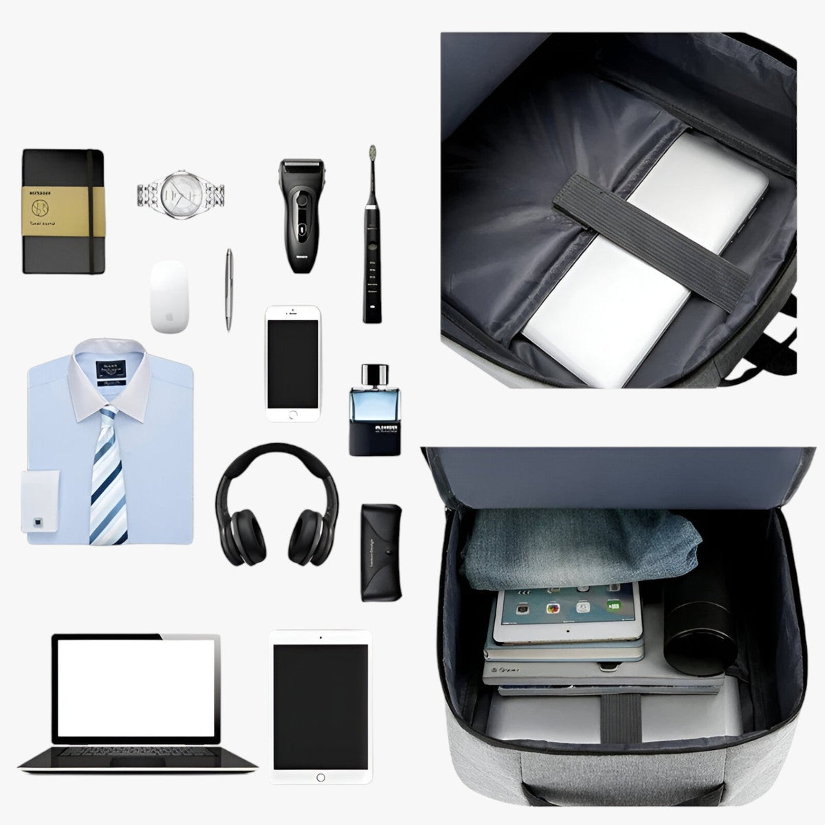 Water-Resistant Laptop Backpack with USB Charging Port